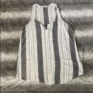 Striped racerback tank top L/XL